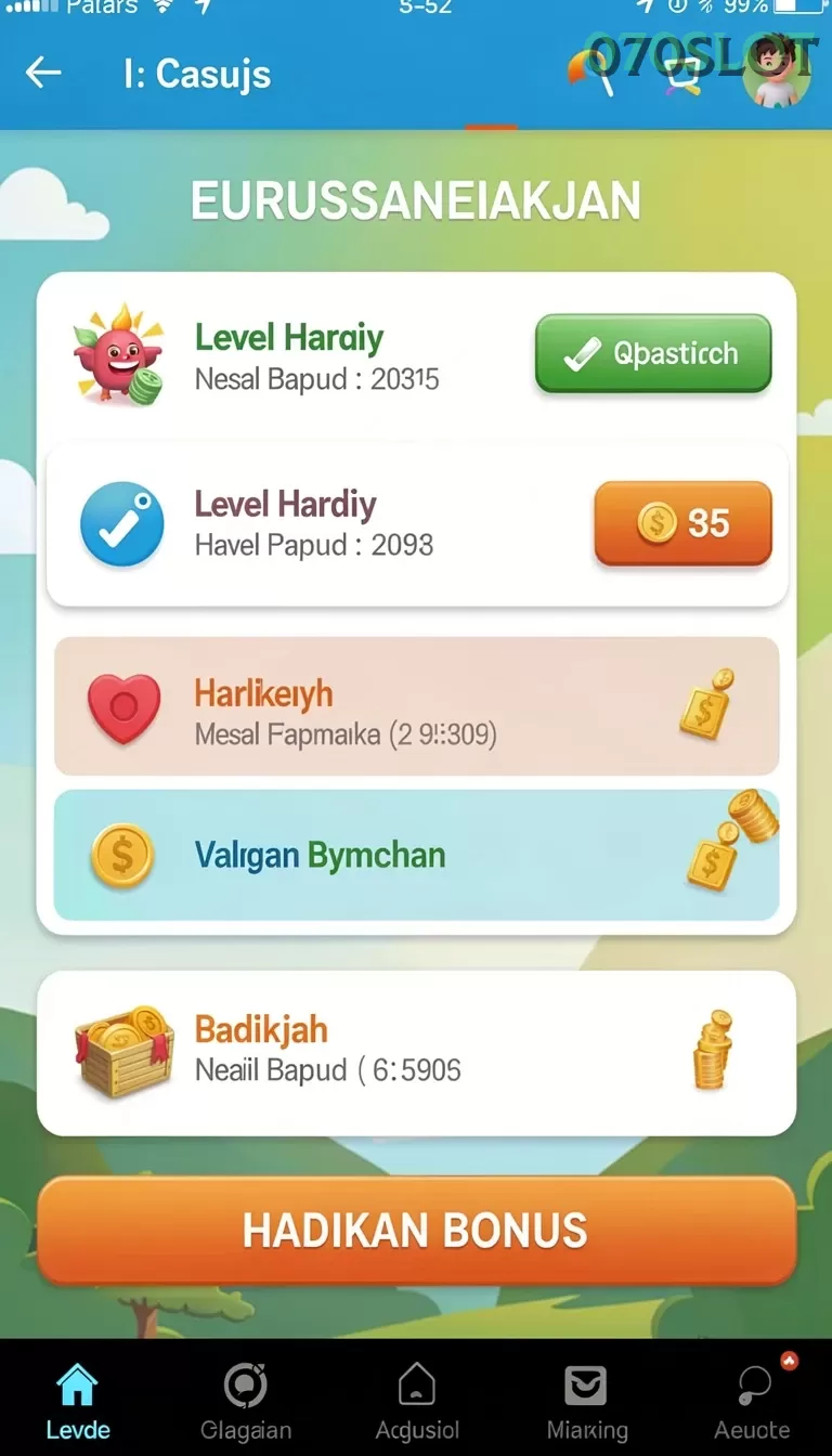 Cuplikan layar LOKETCUAN — menu navigasi